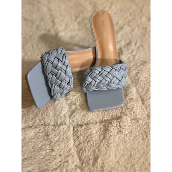 New Bella Marie Blue Braided Heels - Picture 2 of 6